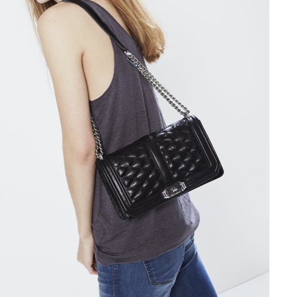 EUC Rebecca Minkoff quilted Love crossbody - Picture 4 of 9